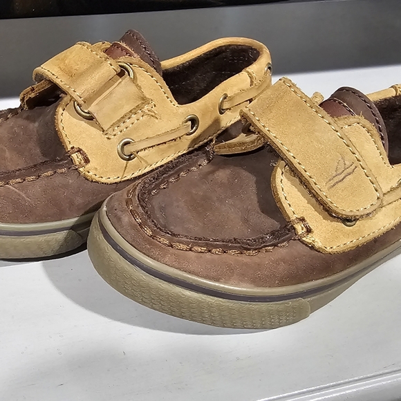 Sperry Toddler Boy Size 7 Brown Shoes - Picture 3 of 5